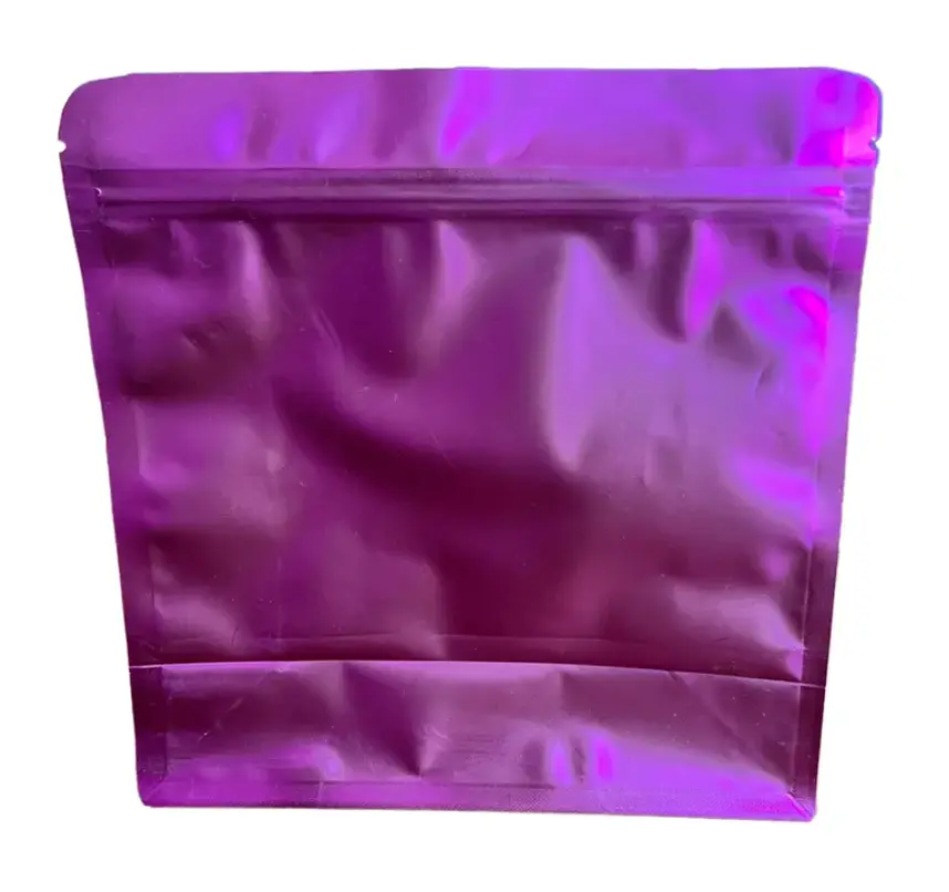 100 Bolsas 8 lados color Violeta mate metalizado Ancho 180 x 180mm. Fuelles lateral e inferior de 80mm. (2)