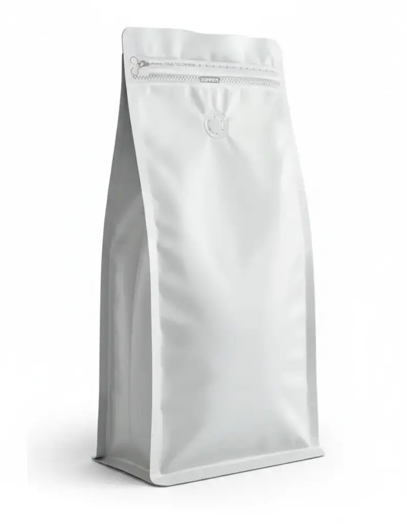 Bolsa Fondo Plano trilaminado para 1kg de cafe 150 x 325 + 100mm. c/válvula (6)