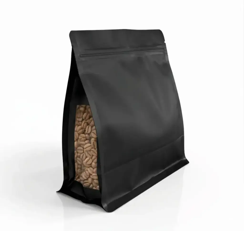  Bolsas 8 lados color Negro mate Ancho 180 x 180mm. Fuelles lateral e inferior de 80mm. (2)