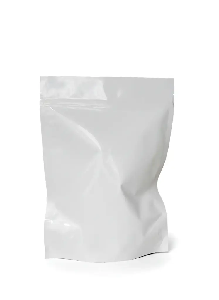 DoyPack Trilaminado Blanco 200x270mm con Zipper para café x 500g. (38) (250)