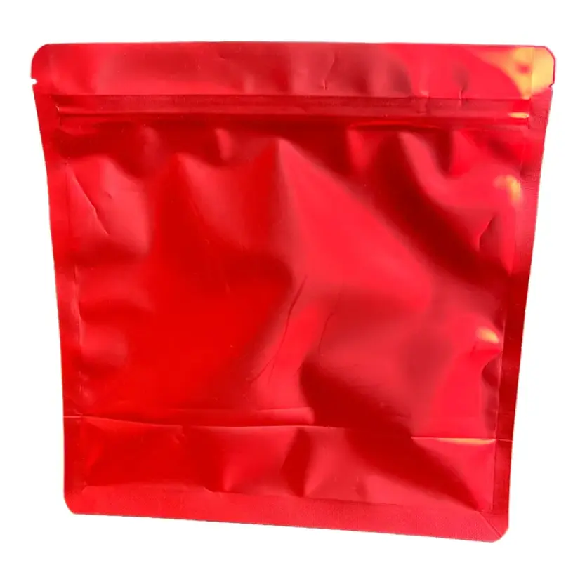 Bolsas 8 lados color rojo mate metalizado Ancho 180 x 180mm. Fuelles lateral e inferior de 80mm. (2)