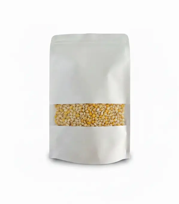Doy Pack Trilaminado Papel Bco. 200 x 300 + 50mm c/Ventana (11)