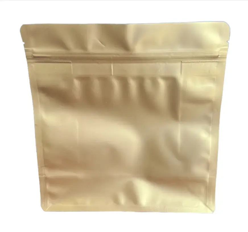 100 Bolsas 8 lados color Dorado mate Metalizado Ancho 180 x 180mm. Fuelles lateral e inferior de 80mm. (2)