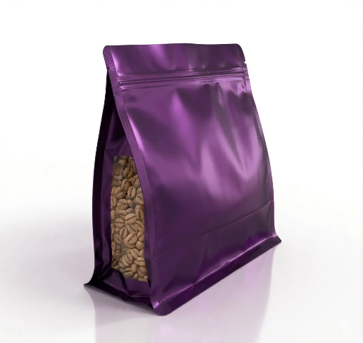  Bolsas 8 lados color Violeta mate metalizado Ancho 180 x 180mm. Fuelles lateral e inferior de 80mm. (2)