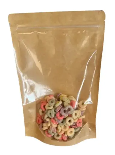 DoyPacks  laminado Frente Cristal, Dorso Papel K 160 x 240mm. Fuelle inferior 40mm. (18)