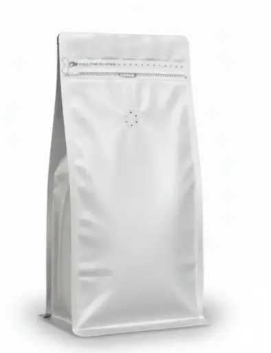 Bolsa Fondo Plano trilaminado 135 x 260 + 75mm c/válvula (5) Café x 500g